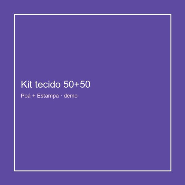 Kit tecido — 50 cm Poá + 50 cm Estampa
